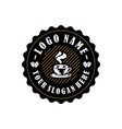 coffee logo design template label badge vector image