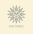 mystical sun symbol vector image vector image