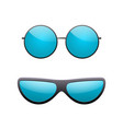 round sunglasses 3d set summer sunglass shade vector image
