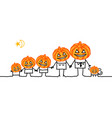 cartoon halloween family vector image
