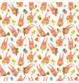 easter rabbits seamless pattern vector image vector image