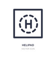 helipad icon on white background simple element vector image vector image