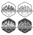 set of vintage grunge labels mountain adventure vector image