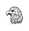 eagle head in engraving style design element vector image