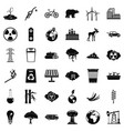 environmental icons set simple style vector image