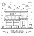 modern minimalist design with store building vector image