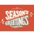 seasons greetings hand-lettering vector image
