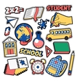fashion badges patches stickers education school vector image