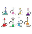 oriental culture smoke cloud arabian cafe hookah vector image vector image