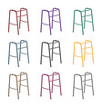walker for the disabledold age single icon vector image