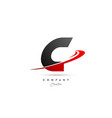 black grey c alphabet letter logo icon design vector image