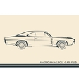 american muscle car silhouette 60s vector image