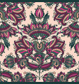 seamless pattern with hand drawn paisley vector image