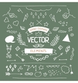 set of hand drawn elements vector image