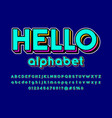 3d bold font vector image vector image