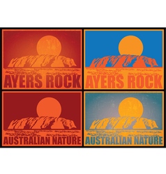 Ayers Rock Posters Royalty Free Vector Image - VectorStock