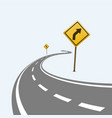 curved winding road vector image