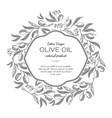 olive oil round wreath sketch composition vector image