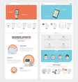 website template with concept icons for business vector image vector image