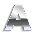 a metal font vector image vector image