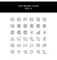 cloud computing network outline icon set vol2 vector image vector image