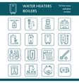 water heater boiler thermostat electric gas vector image