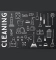 cleaning tools service vector image