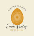 greeting card with easter egg vector image