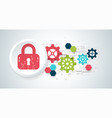protection concept security mechanism system vector image