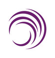 abstract circle vortex logo design element vector image