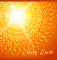 diwali festival greeting card with rangoli vector image