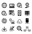 internet icon set vector image