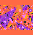 memphis seamless pattern with geometric shapes vector image vector image