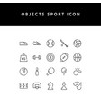 object sport line style icon set vector image vector image