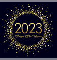 2023 black circle with gold glitter confetti vector image vector image