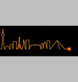 las vegas light streak skyline vector image vector image