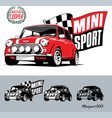 mini cooper car minisport500 vintage vector image