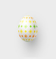 abstract 3d easter egg with geometric pattern vector image vector image