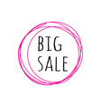 big sale grunge doodle sketch 90s vector image