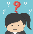 business woman with question vector image