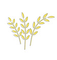 icons spikelets bunch of wheat flakes vector image vector image