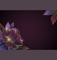 luxurious background with flower and leaves vector image vector image