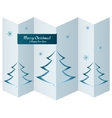 merry christmas card with trees on paper texture vector image vector image