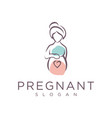 pregnant woman logo design vector image