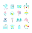 baby colored icon set vector image