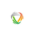 spin abstract colored logo vector image vector image