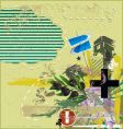abstract travel poster vector image vector image