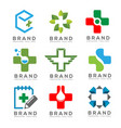 medical logo concept set vector image