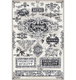 vintage hand drawn graphic banners and labels vector image