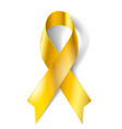 gold ribbon vector image